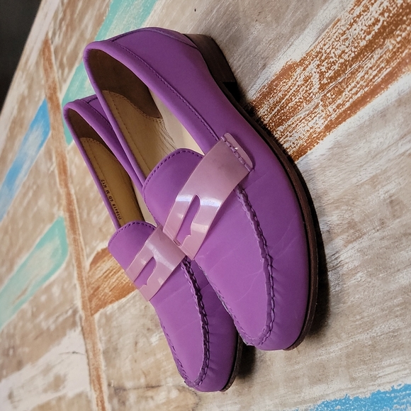 Cole Haan Aster Purple Monroe Penny Loafers Size 6 - Picture 8 of 13